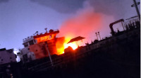 Oil-laden cargo catches fire in Narayanganj, 8 burnt