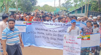 Rohingya demand repatriation, protest ration cut