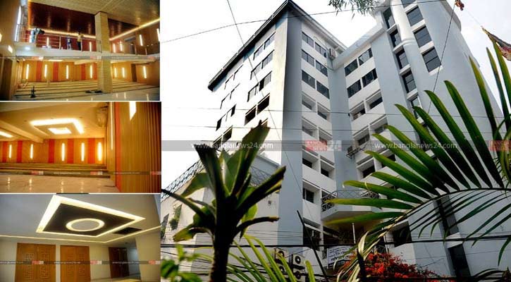 কালারফুল ‘বঙ্গবন্ধু হল’ রেডি, উদ্বোধনের অপেক্ষা।  ছবি: সোহেল সরওয়ার, বাংলানিউজ