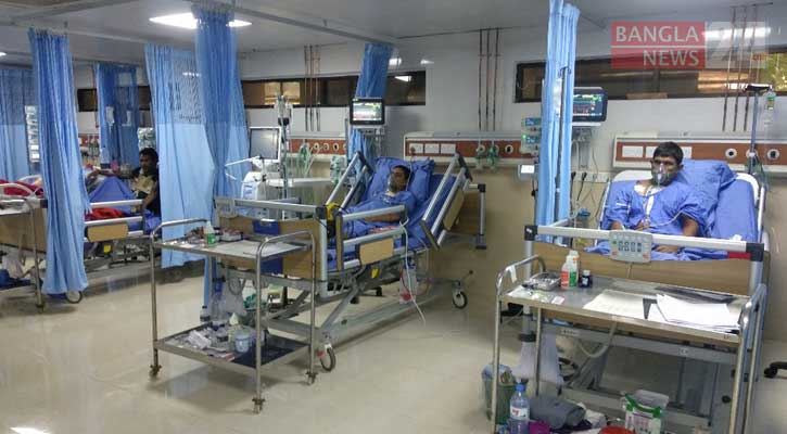 নতুন ৩৮টি আইসিআই বেড স্থাপন করা হয়েছে হাসপাতালে। ছবি: বাংলানিউজ