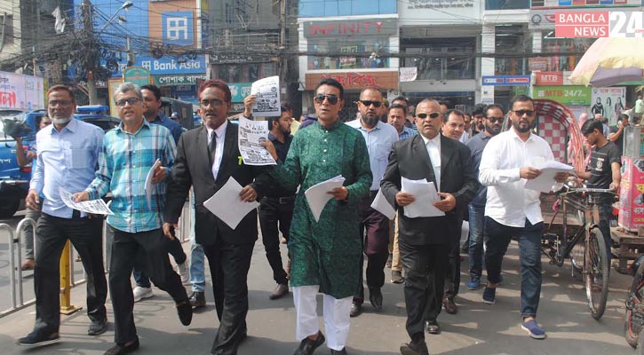 বরিশাল বিভাগীয় সমাবেশ সফল করতে বিএনপির লিফলেট বিতরণ