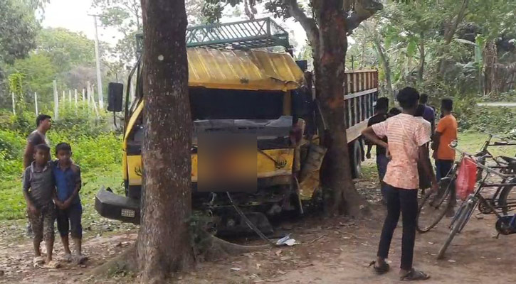 নিয়ন্ত্রণ হারিয়ে গাছের সঙ্গে ধাক্কা খেলো ট্রাক, ব্যবসায়ী নিহত 