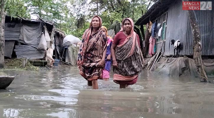 ভোলায় মেঘনার পানি বিপৎসীমার ওপরে, দুর্ভোগে ১৫ গ্রামবাসী