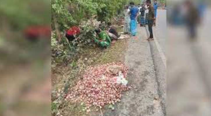 পেঁয়াজ নিয়ে হাটে যাওয়ার পথে সড়কে প্রাণ গেল কৃষকের