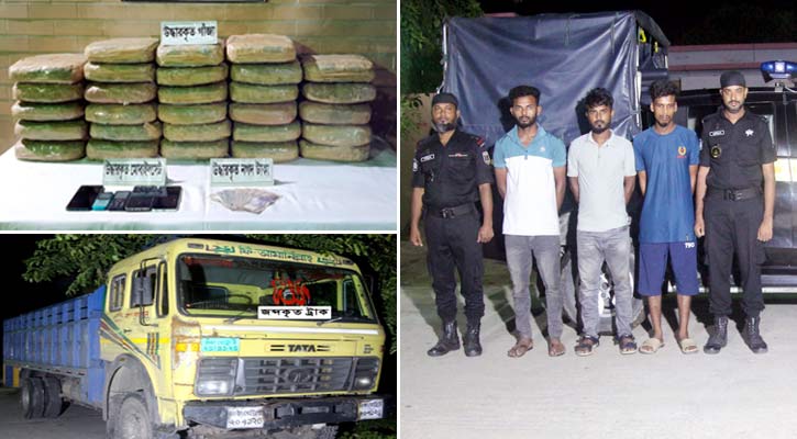 তাড়াশে ৮১ কেজি গাঁজাসহ আটক ৩