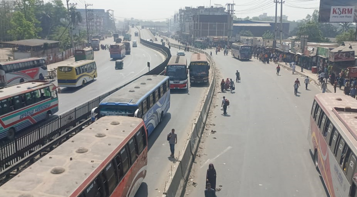 গাজীপুরে মহাসড়কে নেই যানজট, স্বস্তিদায়ক ঈদযাত্রা 