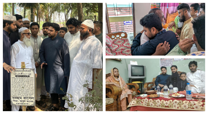জুরাইনে শহীদদের কবর জিয়ারত করলেন নাহিদ
