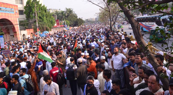 গাজায় হামলা বন্ধ না হলে ইসরায়েল অভিমুখে মার্চের হুঁশিয়ারি জামায়াত নেতার