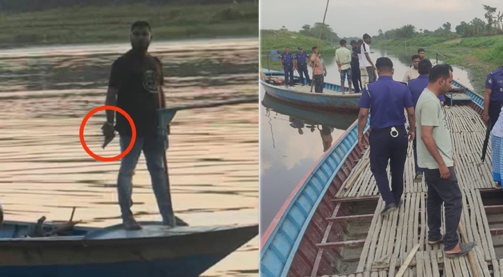 চাঁদা না পেয়ে ‘গুলি ছুড়ে’ ট্রলার লুট, ভাইরাল অস্ত্রধারীকে খুঁজছে পুলিশ