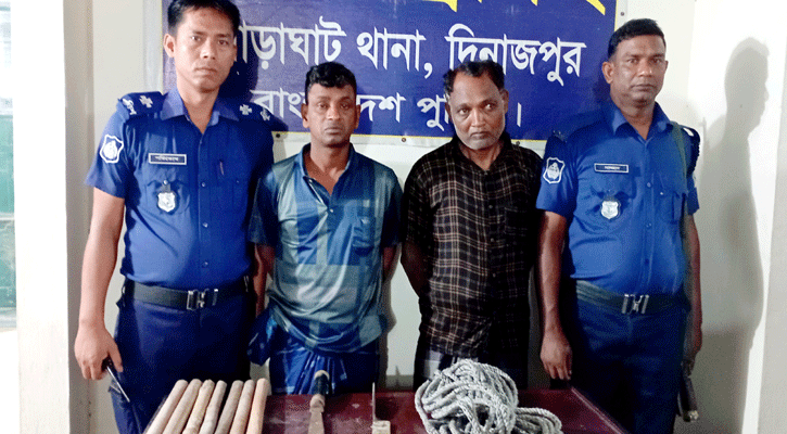 ঘোড়াঘাটে যাত্রী ভেবে পুলিশের টহল গাড়িতে ডাকাতির চেষ্টা, আটক ২