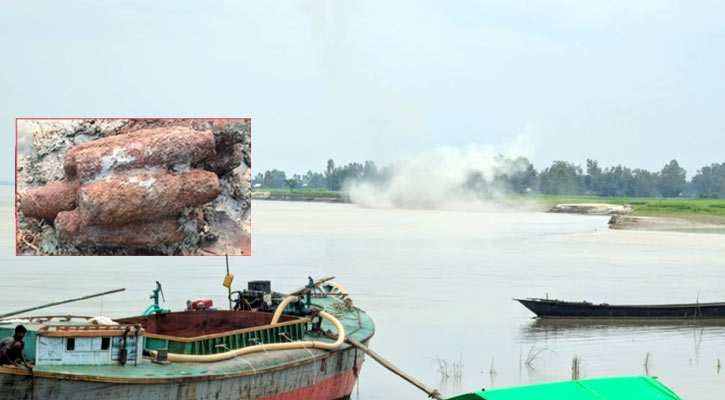 ভূঞাপুরে উদ্ধার সেই ১১টি মর্টার শেল যমুনায় বিস্ফোরণ