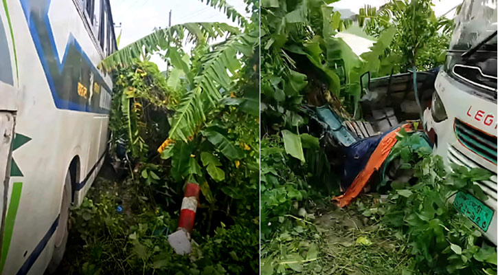 বরগুনায় বাসের ধাক্কায় অটোরিকশার ৩ যাত্রী নিহত