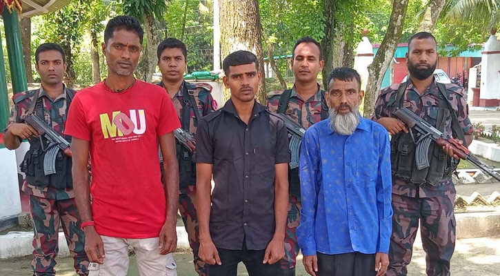 মহেশপুরে সীমান্তে নারী-শিশুসহ আটক ১৩
