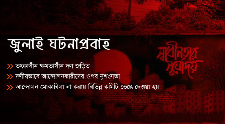 জুলাই বিপ্লবে অপরাধে জড়িত যেসব পক্ষ