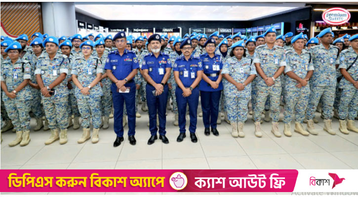 জাতিসংঘ শান্তিরক্ষা মিশনে যোগ দিতে কিনশাসা গেলেন ১৮০ পুলিশ সদস্য