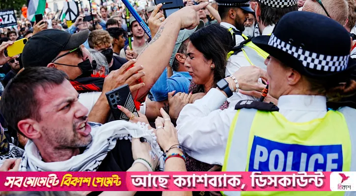 লন্ডনে ফিলিস্তিনপন্থী সংগঠনের পক্ষে বিক্ষোভ, গ্রেপ্তার ৪২৫