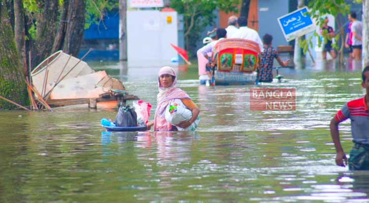 সুরমা-কুশিয়ারার পানি বিপৎসীমার ওপরে, নিম্নাঞ্চল প্লাবিত