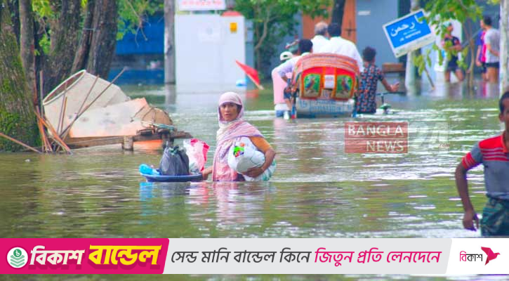 সুরমা-কুশিয়ারার পানি বিপৎসীমার ওপরে, নিম্নাঞ্চল প্লাবিত