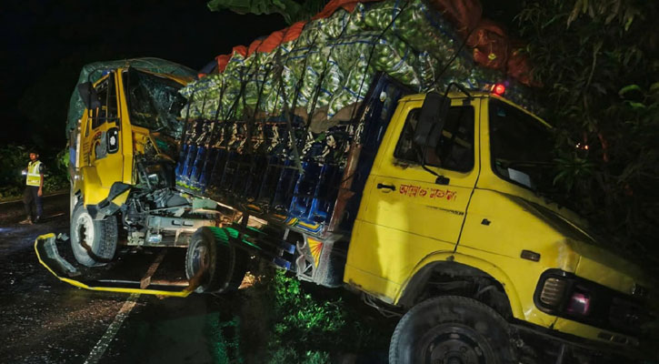 রাজবাড়ীতে দাঁড়িয়ে থাকা পিকআপভ্যানে ট্রাকের ধাক্কা, নিহত ২