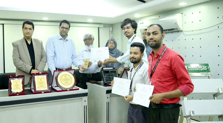 কংক্রিট সিলিন্ডার কম্পিটিশনে রানার্সআপ বসুন্ধরা শুভসংঘ