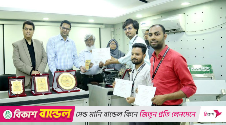 কংক্রিট সিলিন্ডার কম্পিটিশনে রানার্সআপ বসুন্ধরা শুভসংঘ