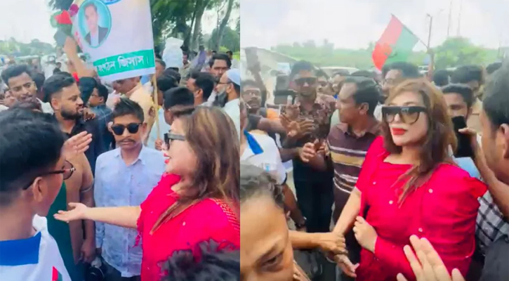 জিয়াউর রহমানের সমাধিতে শ্রদ্ধা জানাতে গিয়ে ছাত্রদলের তোপের মুখে ডা. সাবরিনা