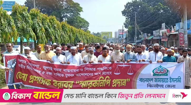 পিআরসহ পাঁচ দফা দাবিতে ঝিনাইদহে জামায়াতের স্মারকলিপি পেশ